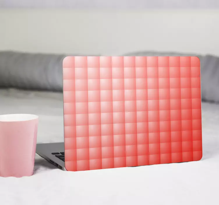 ポータブルリビングサンゴパターンラップトップデカール - TENSTICKERS