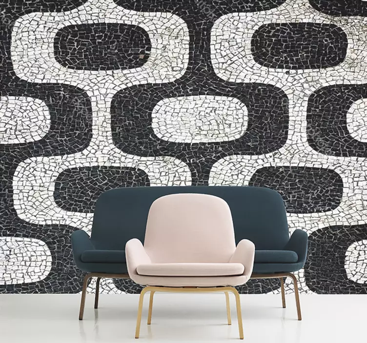 ポルトガルの石造りの歩道テクスチャウォールステッカー - TENSTICKERS