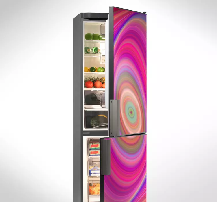 サイケデリック冷蔵庫ステッカー - TENSTICKERS