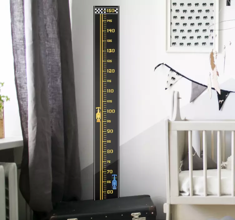 レーストラック高さチャート高さチャートステッカー - TENSTICKERS