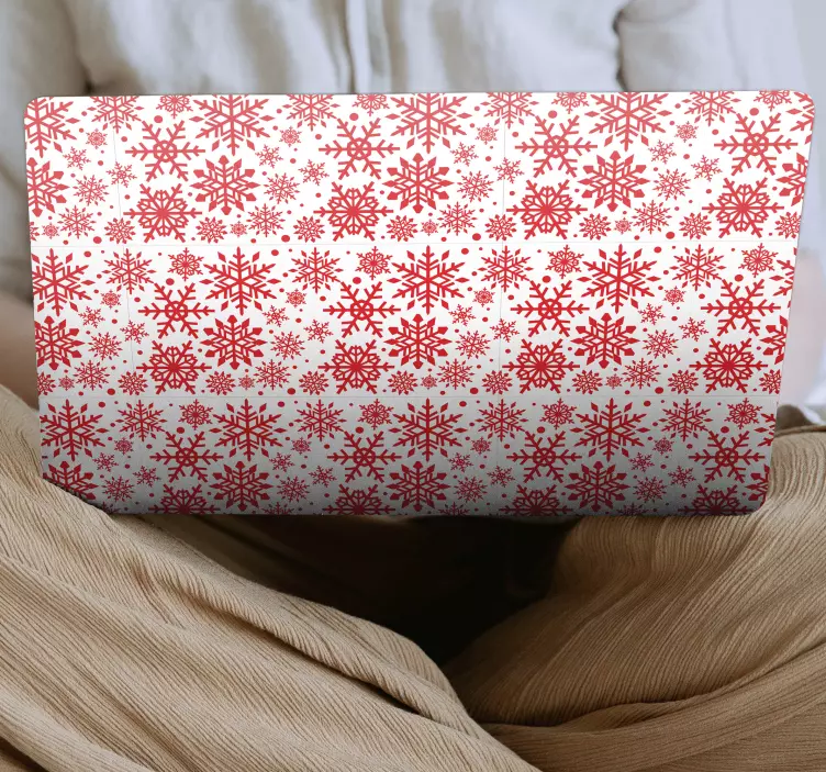 赤い雪のラップトップのステッカー - TENSTICKERS