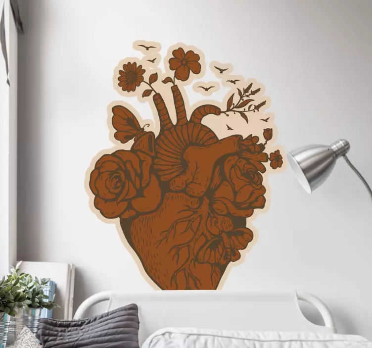 レトロなハートのヴィンテージステッカー - TENSTICKERS