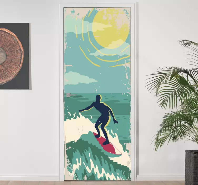 レトロサンドアビニールデカール - TENSTICKERS