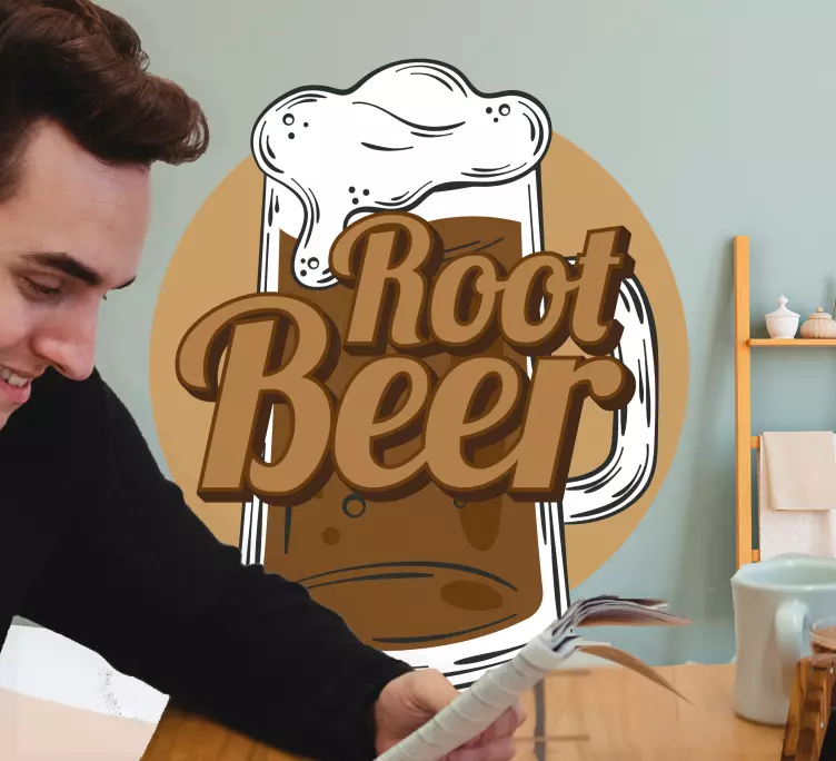 ルートビアの匂いと傷の壁のステッカー - TENSTICKERS