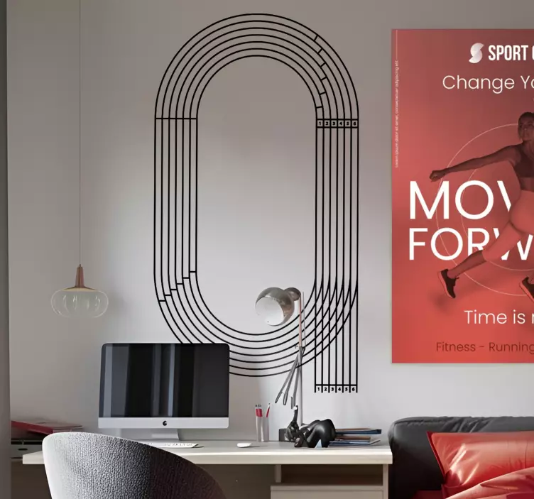 オリンピックスポーツステッカー ランニングトラック - TENSTICKERS