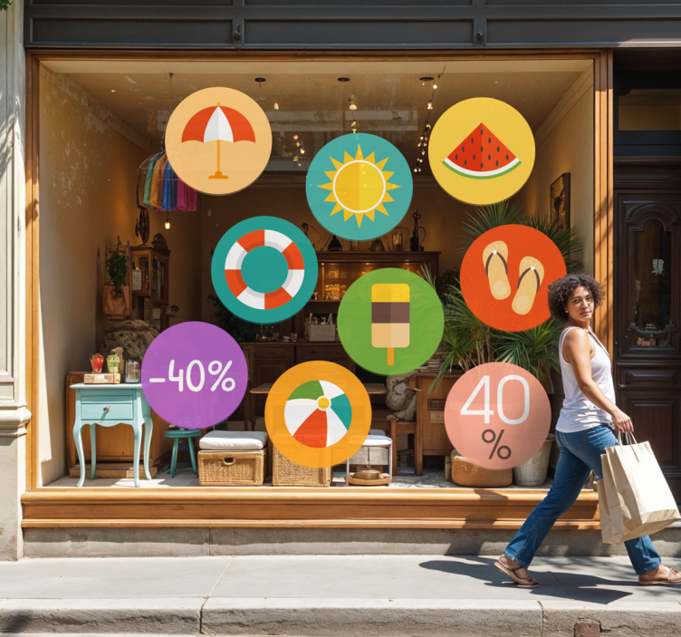 動物 シール カラフルな夏の割引 - TENSTICKERS