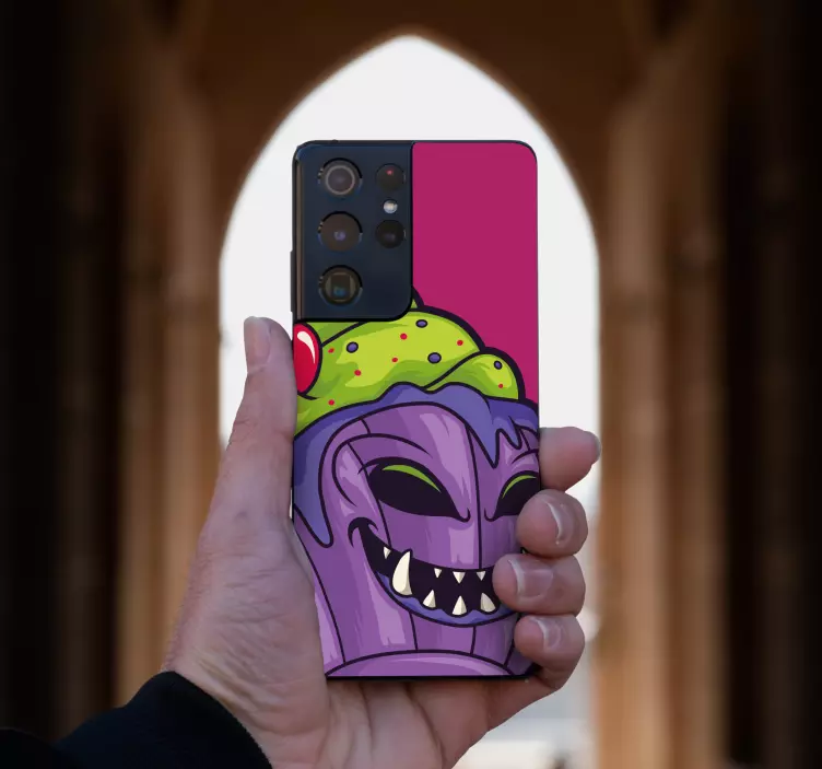 動物 シール 笑顔のカップケーキキャラクター - TENSTICKERS