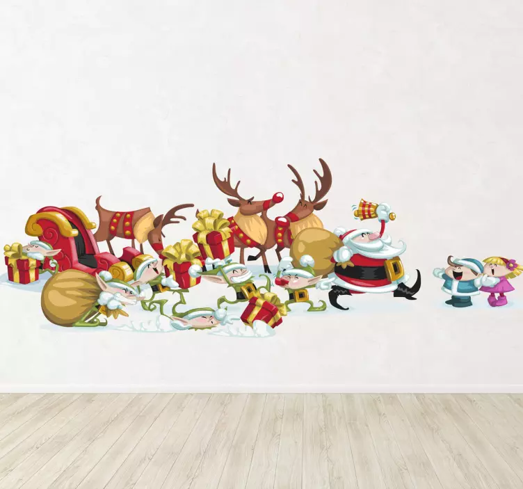 サンタクロースはクリスマスデカールです - TENSTICKERS