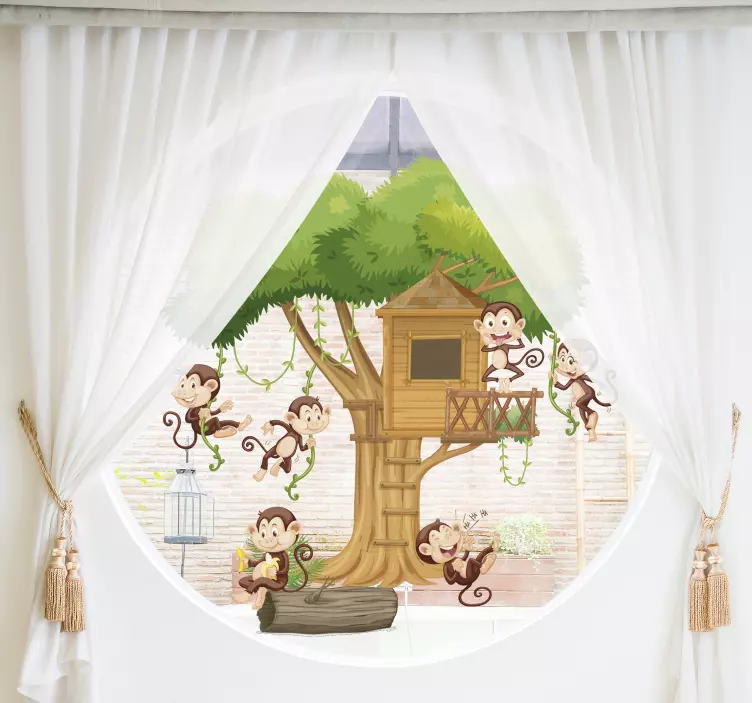 サバンナの動物の窓のステッカー - TENSTICKERS