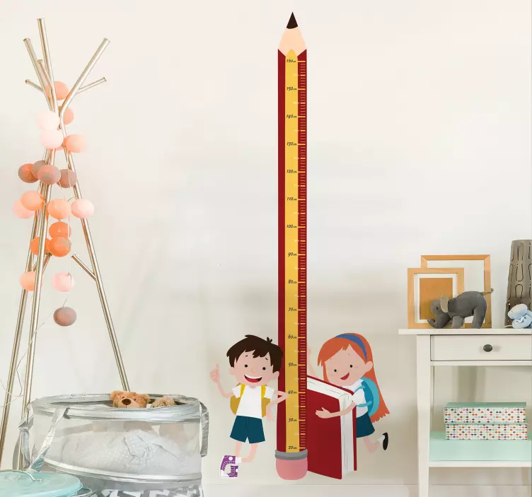 スクールメーター装飾高さチャートデカール - TENSTICKERS