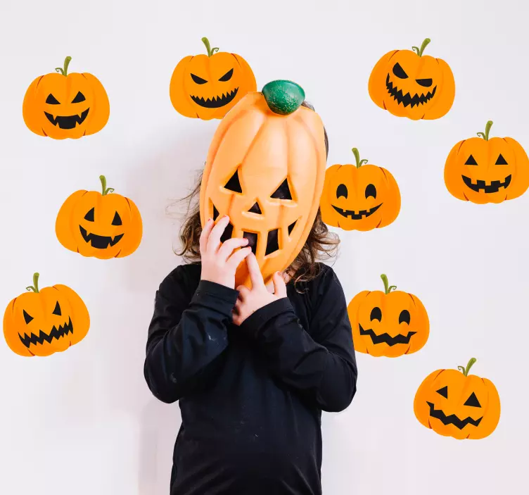 カボチャのハロウィーンステッカーセット - TENSTICKERS