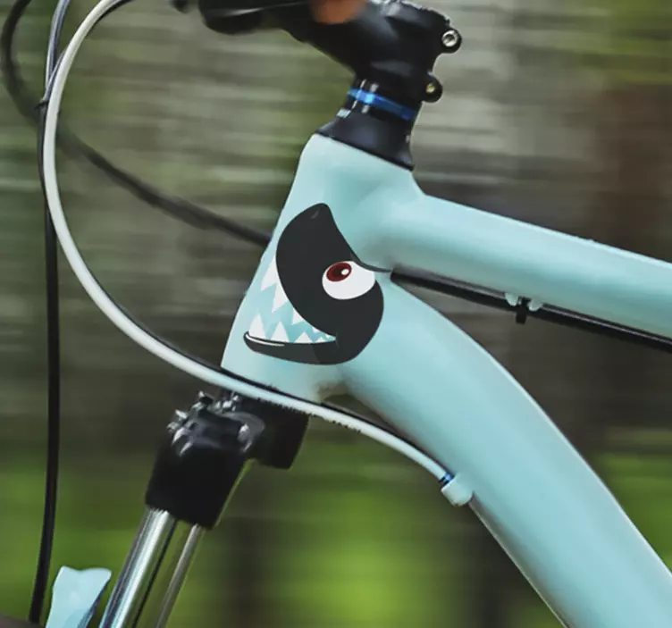 サメの顔バイクビニールステッカー - TENSTICKERS
