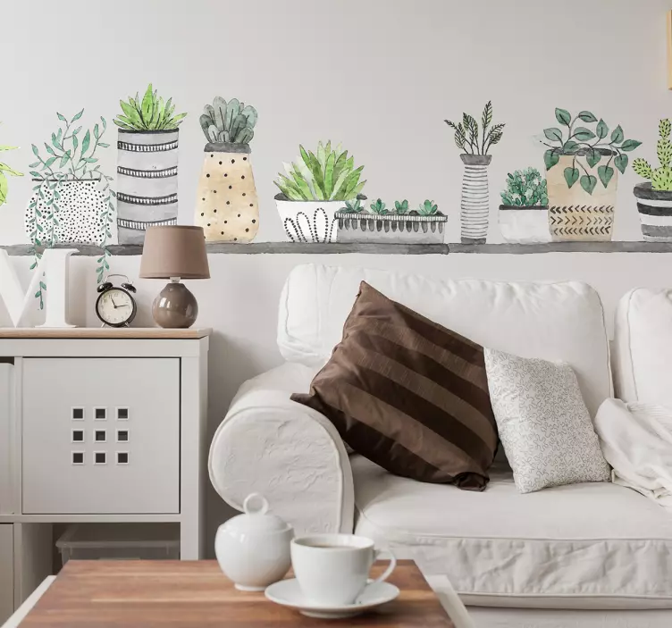 棚植物植物ウォールステッカー - TENSTICKERS