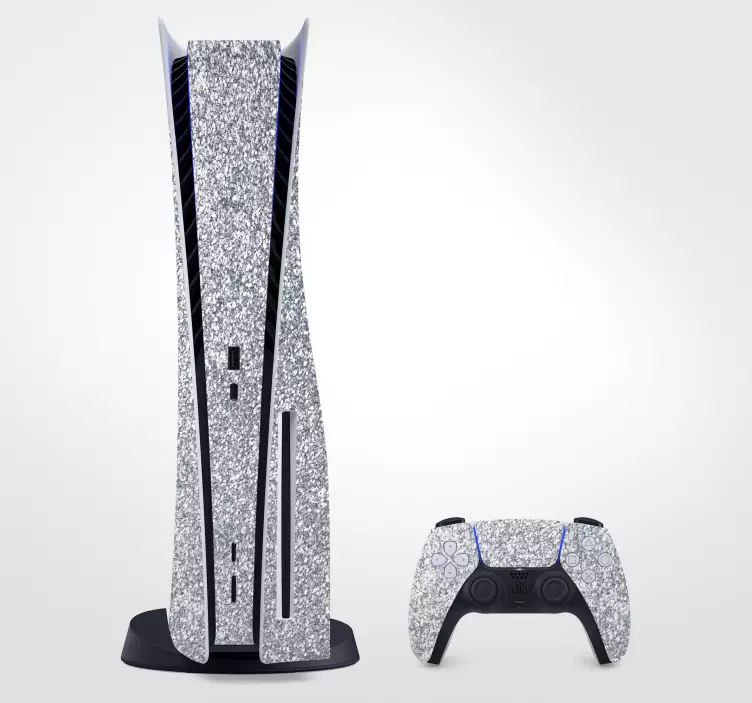 輝くシルバースキンps5ステッカー - TENSTICKERS