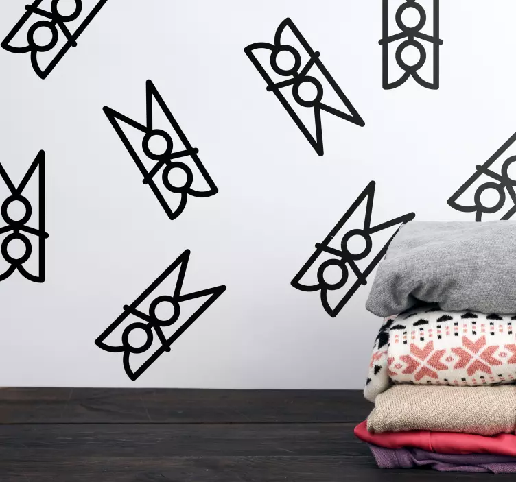 動物 シール ミニマリスト ランドリークリップ - TENSTICKERS