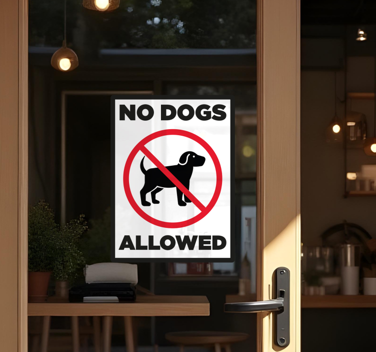 動物 シール no dog allowed sign - TENSTICKERS