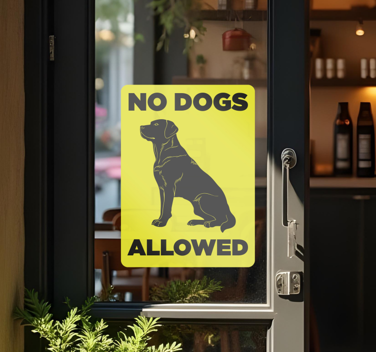 動物 シール no dogs allowed - TENSTICKERS