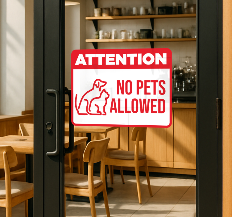 動物 シール no pet allowed sign - TENSTICKERS