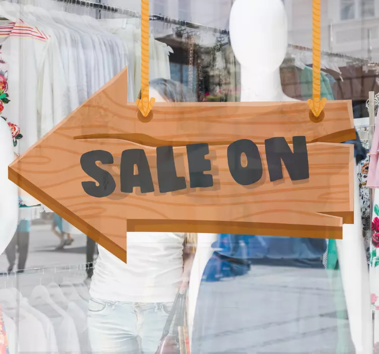 動物 シール 木製セール矢印 - TENSTICKERS