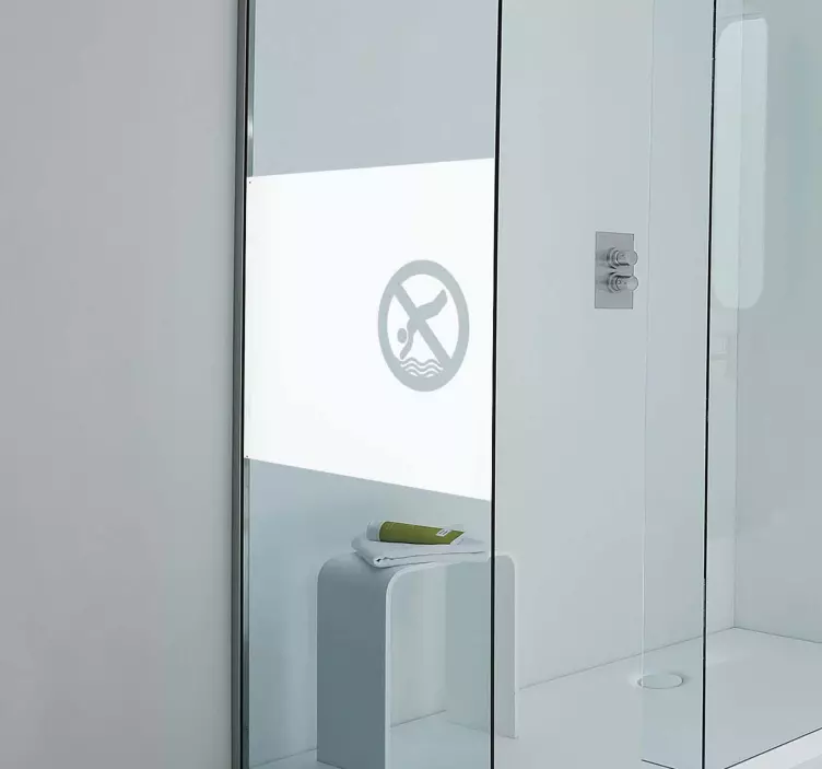 動物 シール 水泳禁止サイン - TENSTICKERS