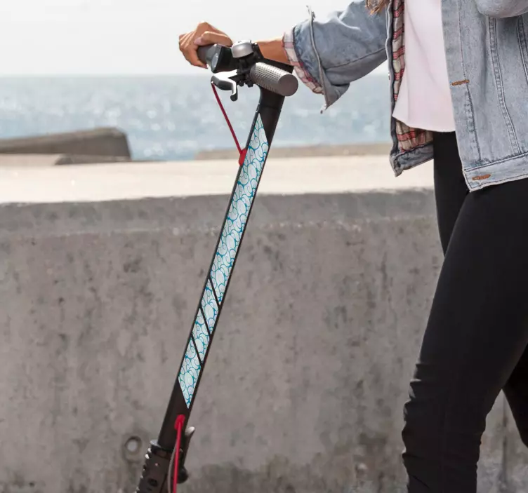 ステッカースケートボード パティネートパターン波 - TENSTICKERS