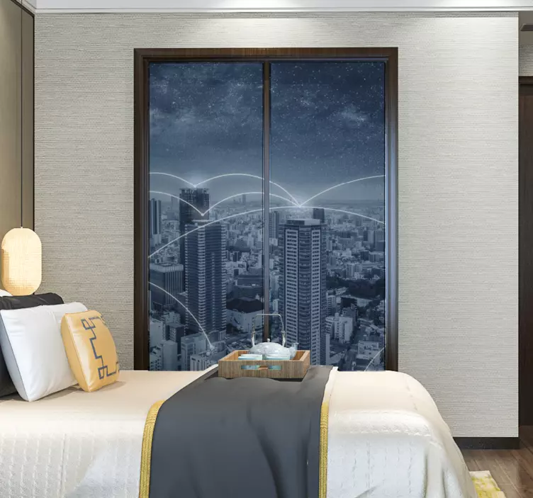 超高層ビル風景家具ステッカー - TENSTICKERS