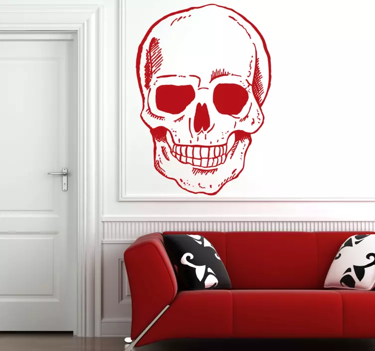 笑顔スカル装飾デカール - TENSTICKERS