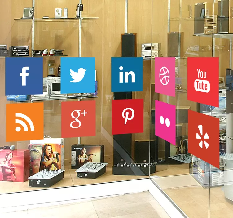 ソーシャルメディアのロゴステッカー - TENSTICKERS