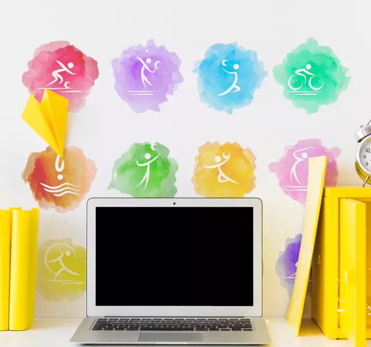 スポーツスプラッシュオリンピックスポーツステッカー - TENSTICKERS