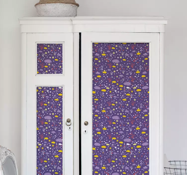 星と雲スペースウォールステッカー - TENSTICKERS