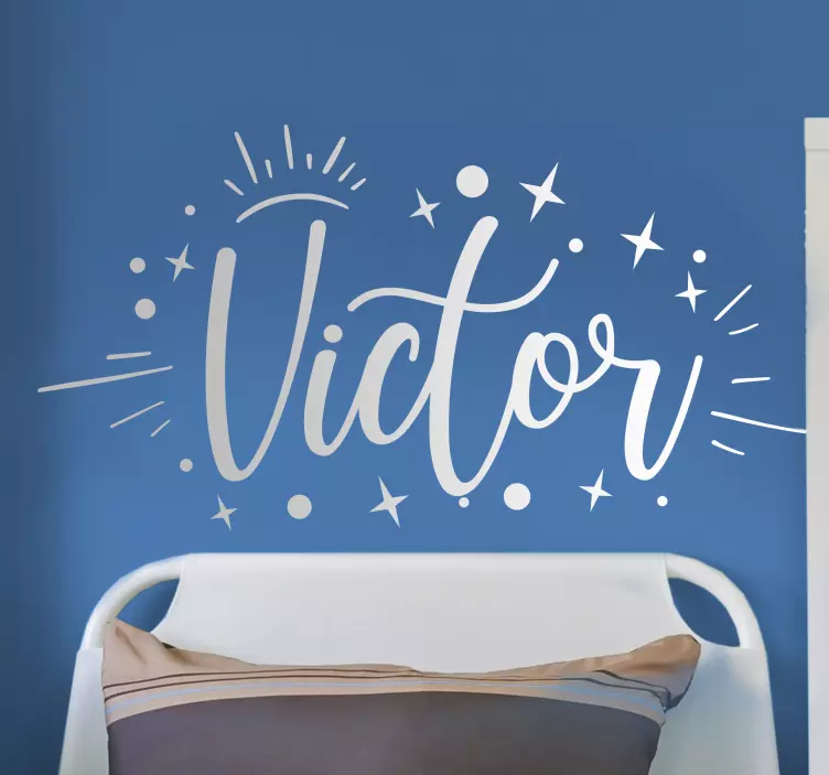 名前の付いた星のパーソナライズされたデカール - TENSTICKERS