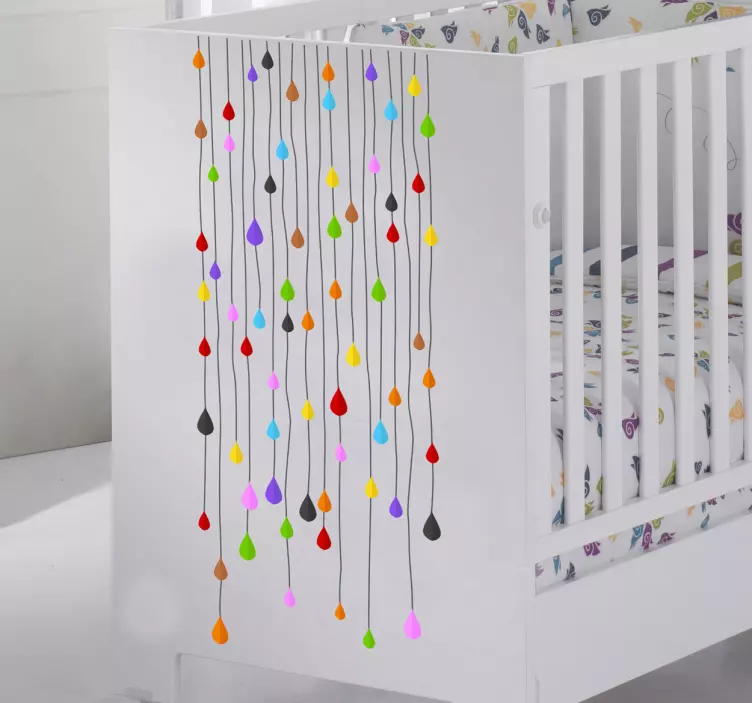 カラフルなドロップの装飾的なステッカーのストリップ - TENSTICKERS