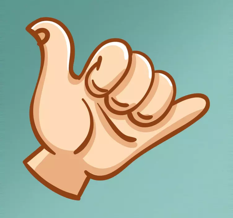 サーファーハンドステッカー - TENSTICKERS