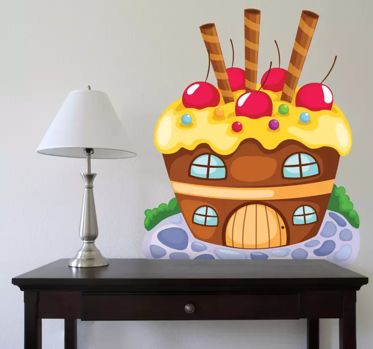 お菓子の家の子供のステッカー - TENSTICKERS