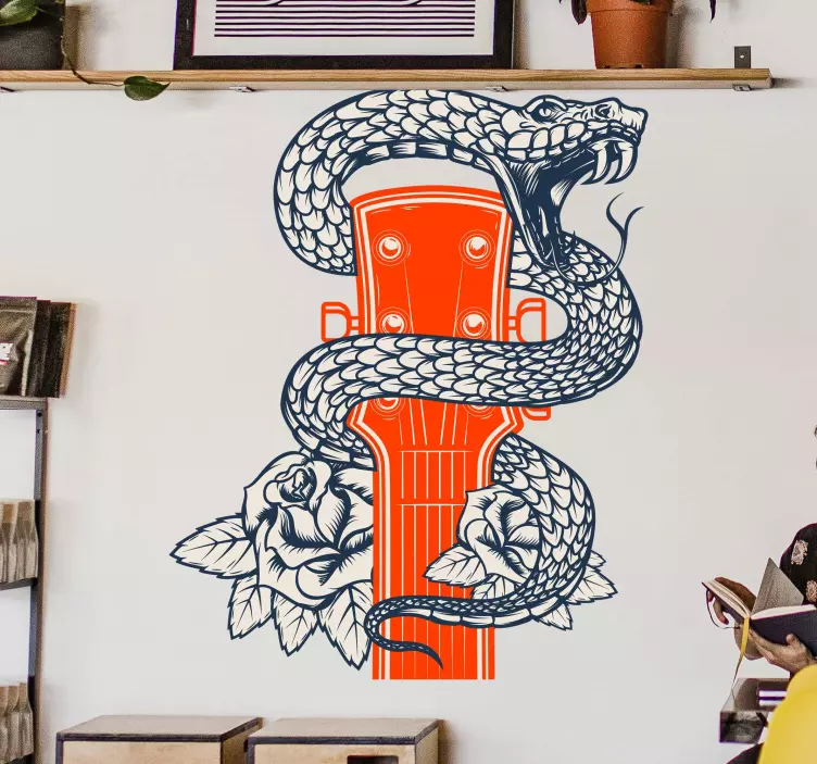 タトゥーギターミュージカルステッカー - TENSTICKERS