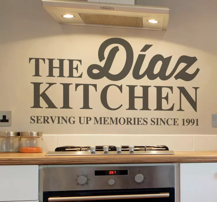 家族のキッチンカスタマイズ可能な壁のステッカー - TENSTICKERS