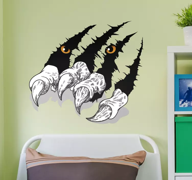 虎の爪車のステッカー - TENSTICKERS