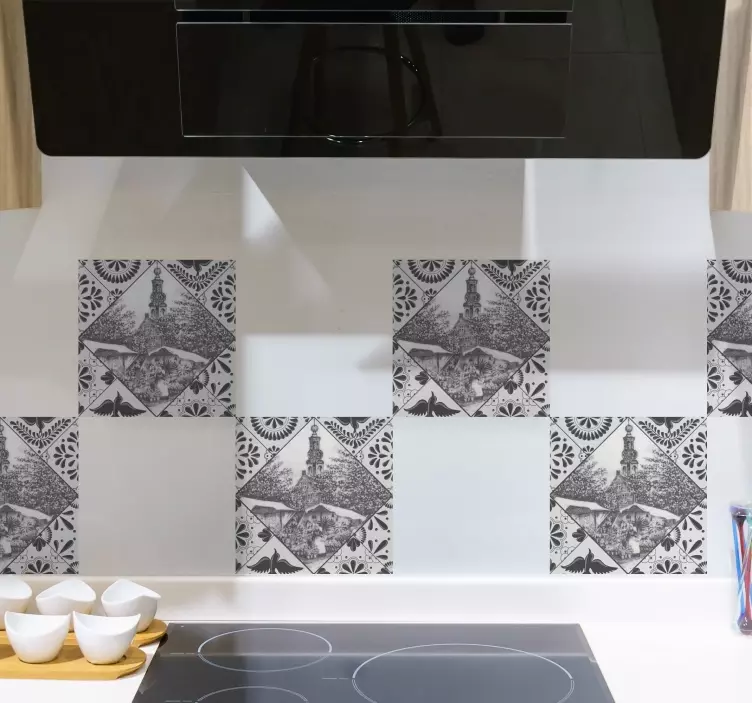 動物 シール ヴィンテージ装飾パターン - TENSTICKERS