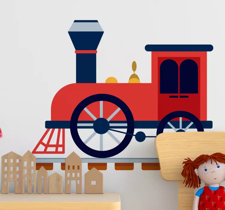 鉄道トラックの女の子の壁の壁画 - TENSTICKERS