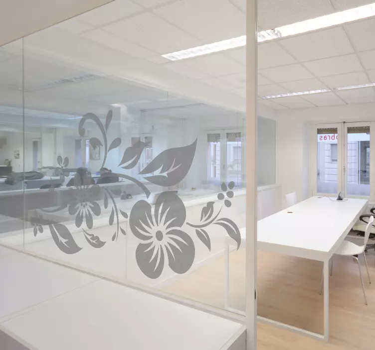 ウインドウ ステッカー 透明な花 - TENSTICKERS