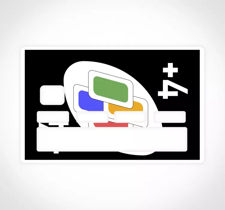 Unoカラーカードデザインクレジットカードデカール - TENSTICKERS