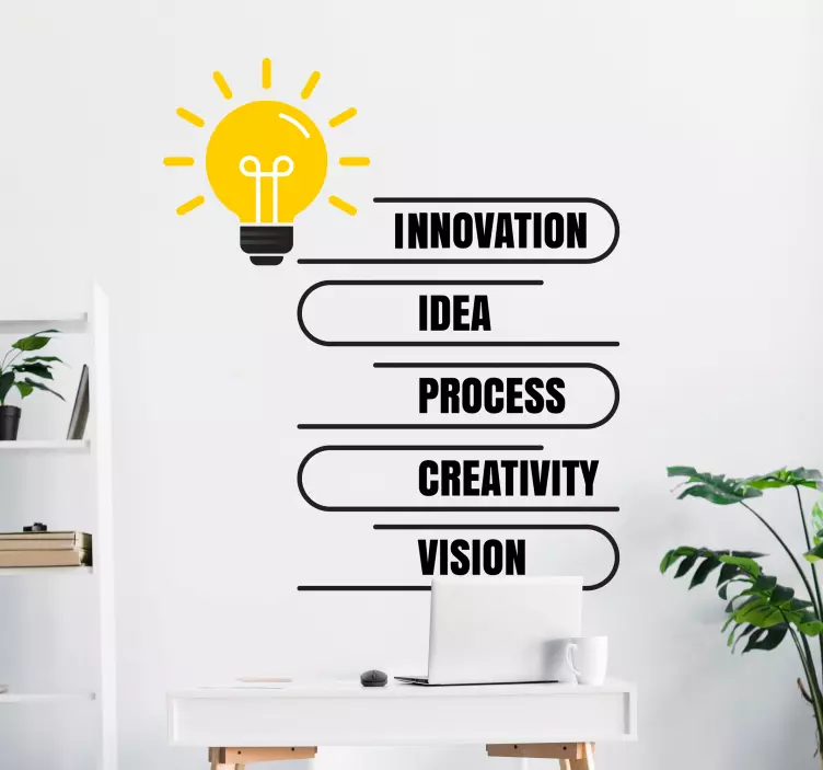 電球オフィスステッカーの値 - TENSTICKERS