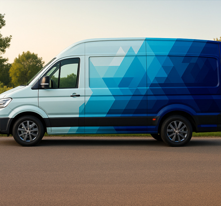 動物 シール 青い三角形のデザイン - TENSTICKERS