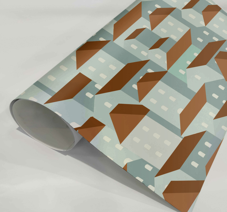 家具のステッカー 村のイラスト村の絵 - TENSTICKERS