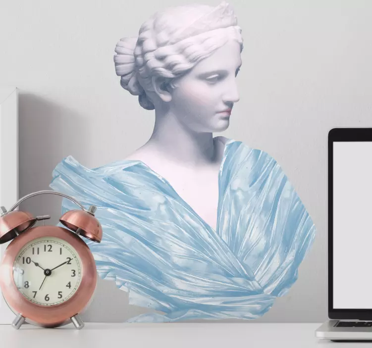 動物 シール 古典的な女性の胸像 - TENSTICKERS