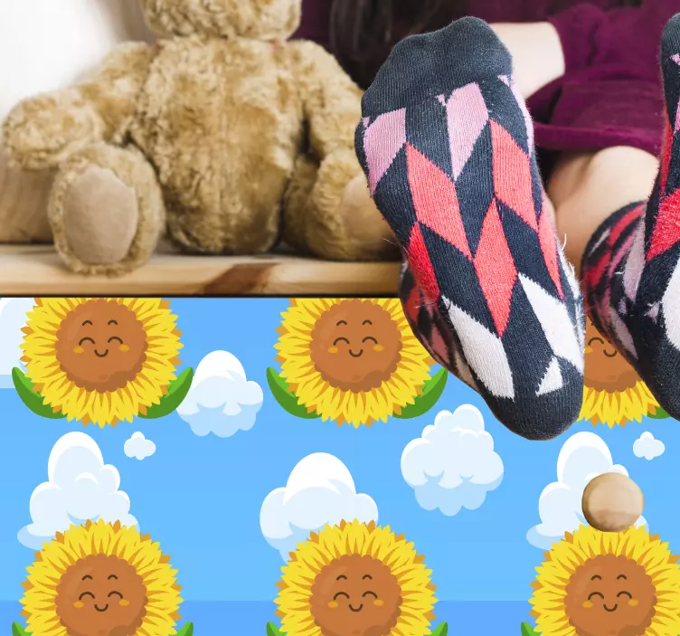 動物 シール 明るいひまわり模様 - TENSTICKERS