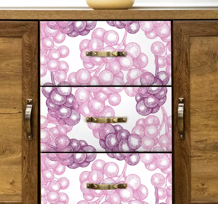 動物 シール エレガントなブドウの木の模様 - TENSTICKERS