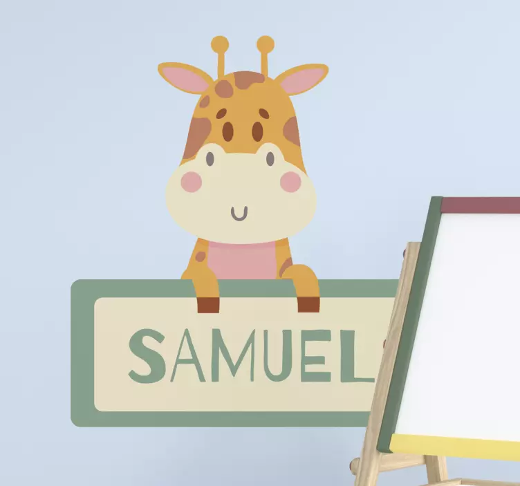 動物 シール 愛らしいキリンのフィギュア - TENSTICKERS