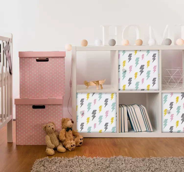 動物シール カラフルな稲妻の形 - TENSTICKERS