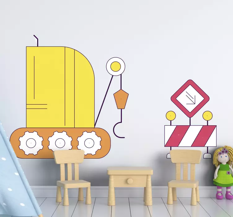 動物 シール 建設車両のワクワク感 - TENSTICKERS